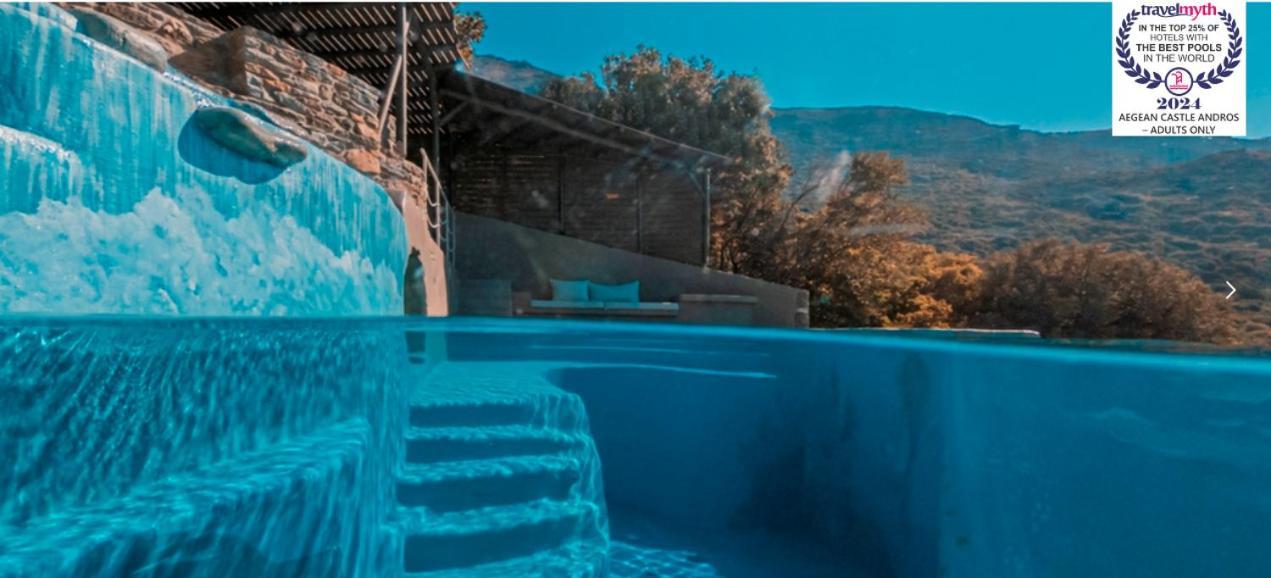 Aegean Castle Andros - Adults Only Aparthotel Agia Eleousa Exteriör bild